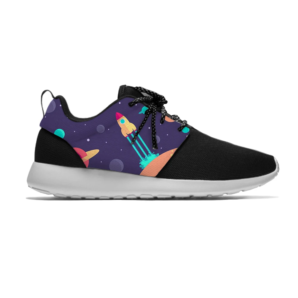 

Rocket Space Cartoon Hot Cute Cool Funny Fashion Kids Sport Running Shoes Casual Breathable 3D Print Sneakers Boys Children Girl