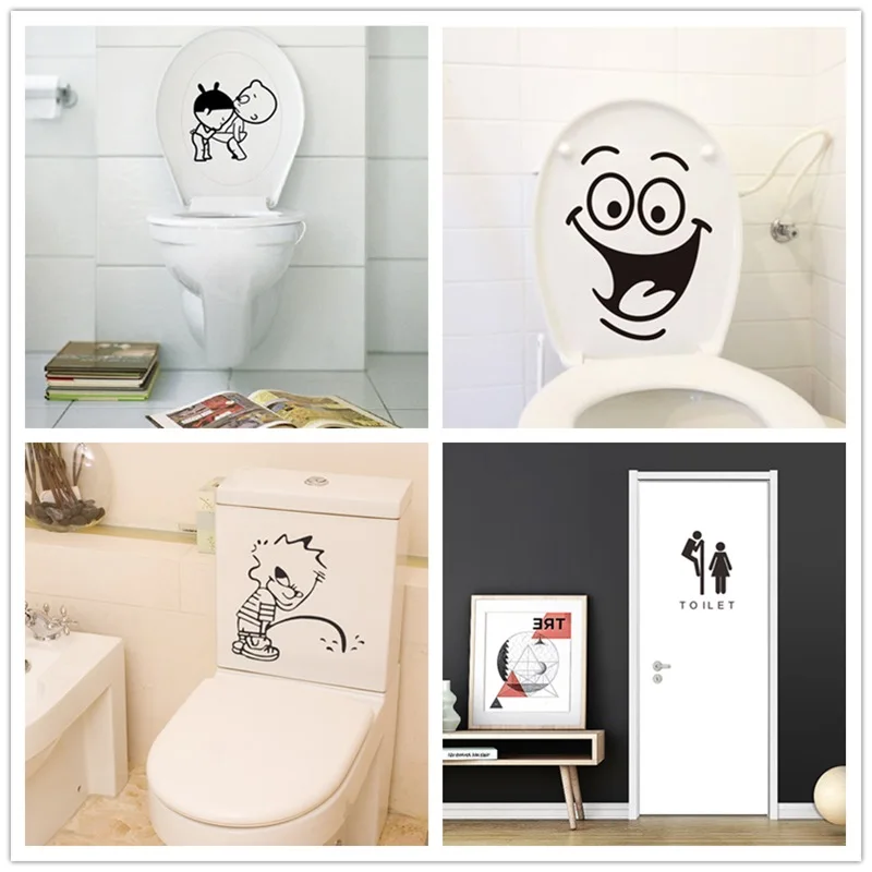 Bathroom Wall Stickers Home Decoration Removable Wall Decals For Toilet Sticker Decorative Paste Home Decor Wall Art Mural Pos Wall Stickers Aliexpress
