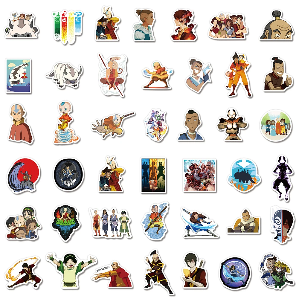 Avatar The Last Airbender Stickers: 10/50/100pcs Stickers Collection