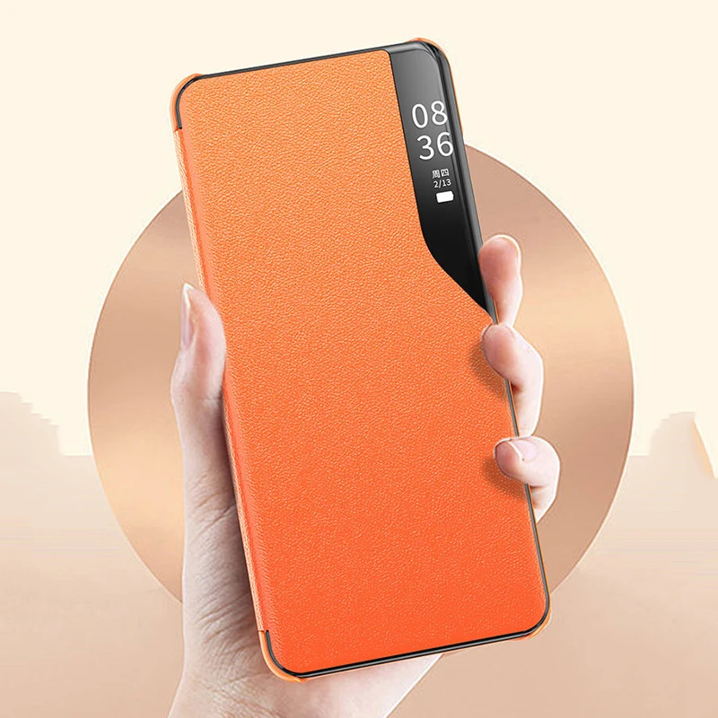 Luxury Leather Smart View Flip Case For Xiaomi Mi 10 Pro Mi10 10pro Mi10pro 5G Global Verison Xiomi Xaomi Magnetic Phone Cover phone card case