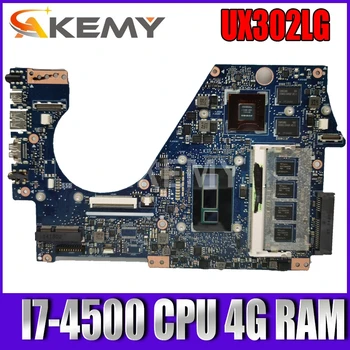 

Akemy For ASUS UX302LG Laotop Mainboard UX302L UX302LG UX302 Motherboard with I7-4500 CPU 4G RAM