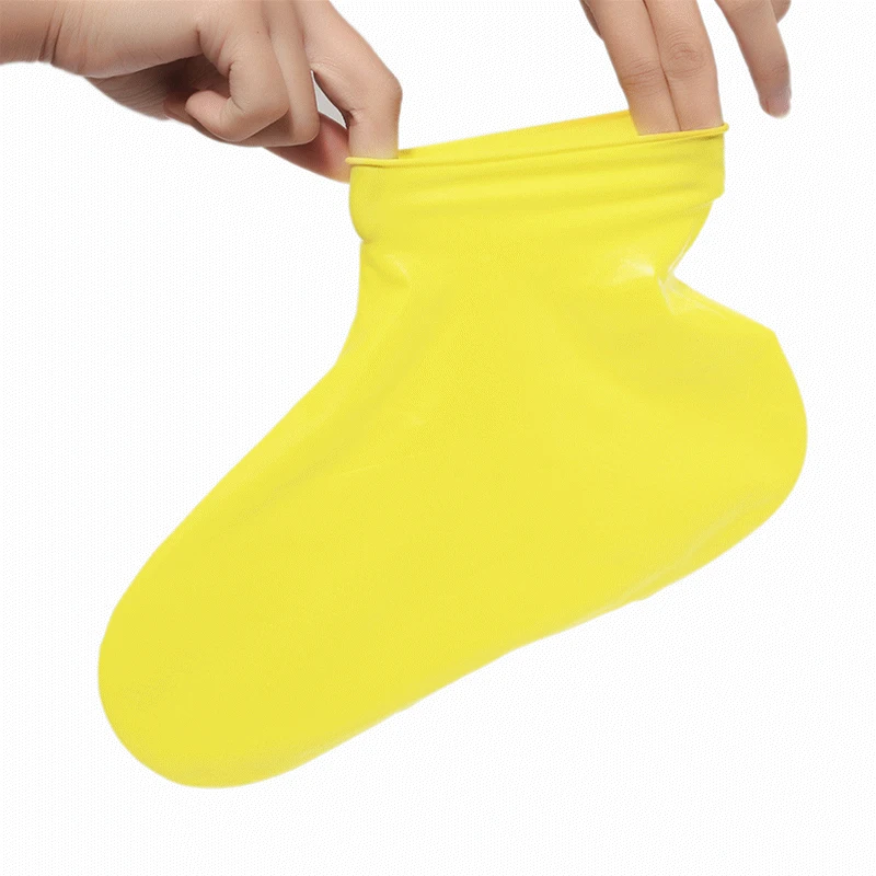 2021New Rain Boots Waterproof Shoe Cover Silicone Unisex Outdoor Waterproof Non-Slip Non-slip Wear-Resistant Reusable Shoe Cover