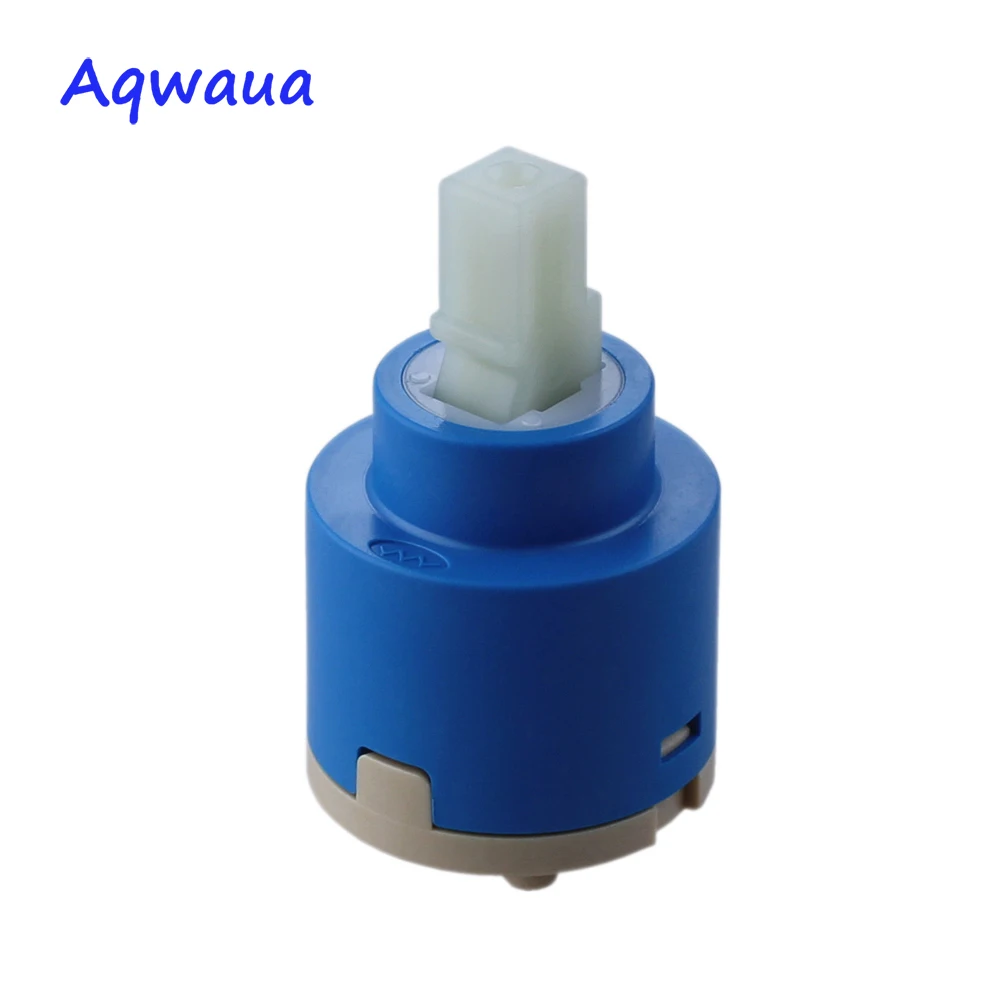 Aqwaua 35mm Ceramic Cartridge Faucet Spool Mixer Core Flat Base with Filter Switch Accessories Replacement Part