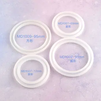 

DIY Crystal Epoxy Mold Bag Zipper Ring Silicone Molds Keychain Bangle Making F3MD
