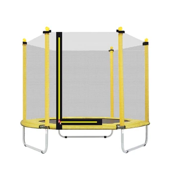 

60" Round Outdoor Trampoline Safety Net Grid Trampoline Long Lasting Waterproof Child Protection Trampoline With Enclosure Net h