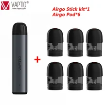 Vaptio Airgo Bâton Kit 350mAh Batterie Starter1.5ML Cartouche Pod 11W Vape Mod Atomiseur Stylo