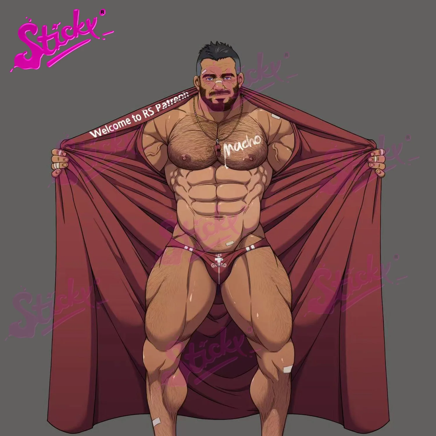 Anime Bodybuilder Porn - STICKY Sexy Hunk Lifeguard Daddy Gay Porn Anime Car Sticker Decal For  Bicycle Motorcycle Accessories Laptop Helmet Trunk Wall - AliExpress