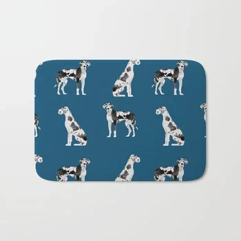 

New Funny Rugs Great Dane Harlequin Coat Dog Breed Doormat Bath Mats Foot Pad Home Decor Bathroom Mats Door Mat Floor Mat