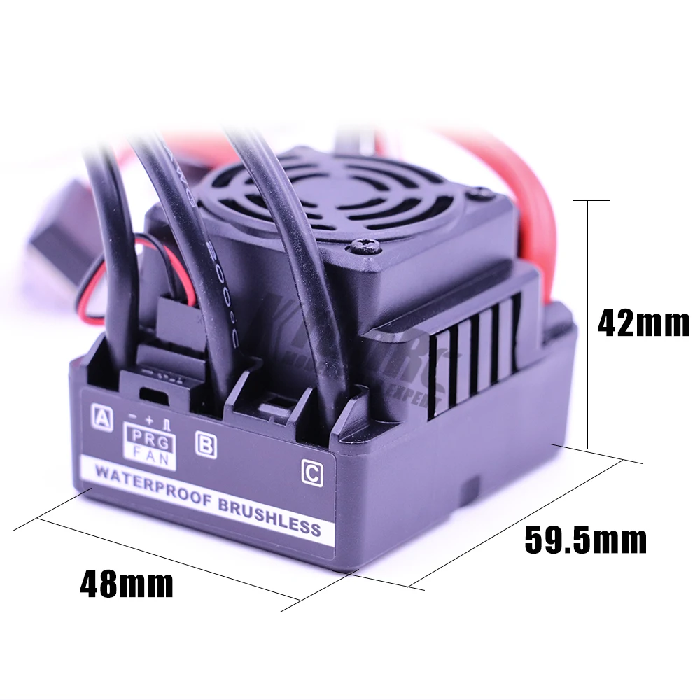 100A водонепроницаемый бесщеточный контроллер скорости ESC 2 S-4 S Lipo NiMH Fit 3650 3660 мотор для 1/10 RC автомобиля WP-S8A-RTR 100A и программы