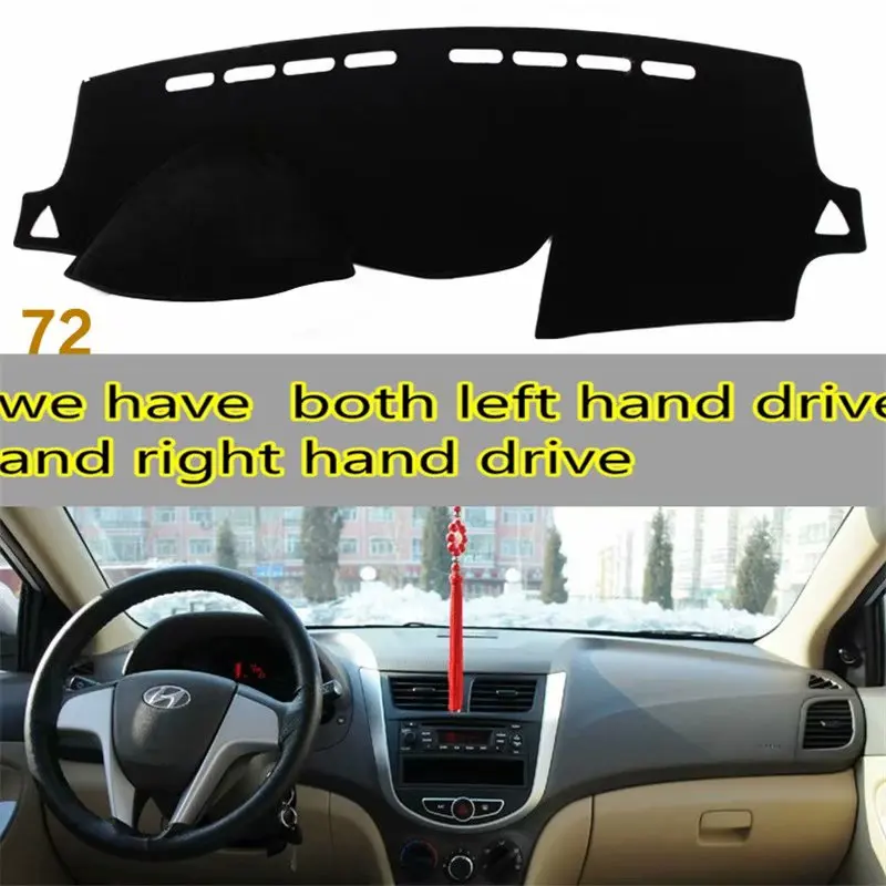 For HyundaiAccent Solaris Verna 2010 2011 2013 2012 2016 Dashmat Car-styling Accessories Dashboard Cover Car Carpet Dash Mat | Автомобили