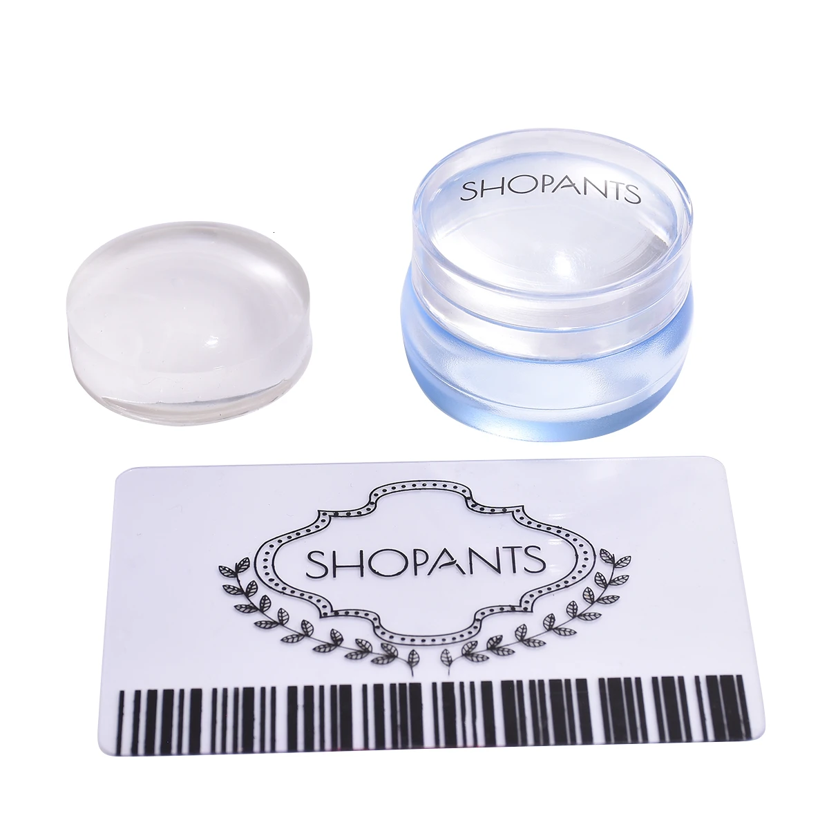 

New Style Chess Jelly Transparent Nail Stamper Silicone Clear Blue Pink Nail Art Stamper Nail Scraper Stamping Nail Kits Set