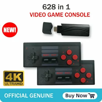 

USB Wireless Console Game Stick Video Game Console Built in 628 Classic Game 8 Bit Mini Retro Controller HDMI Output Dual Player