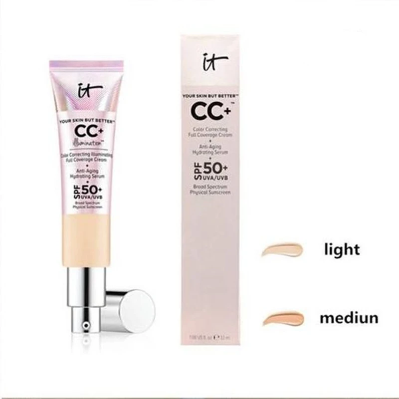 Прямая поставка консилер для лица Косметика CC+ крем освещение SPF 50 полное покрытие средний Светильник скрытый корректор пятен Косметика для макияжа