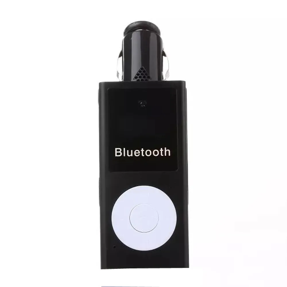 ЖК Bluetooth автомобильный комплект MP3 fm-передатчик USB Handsfree подходит для Android/iPhone/других смартфонов Поддержка дистанционного управления - Цвет: Черный