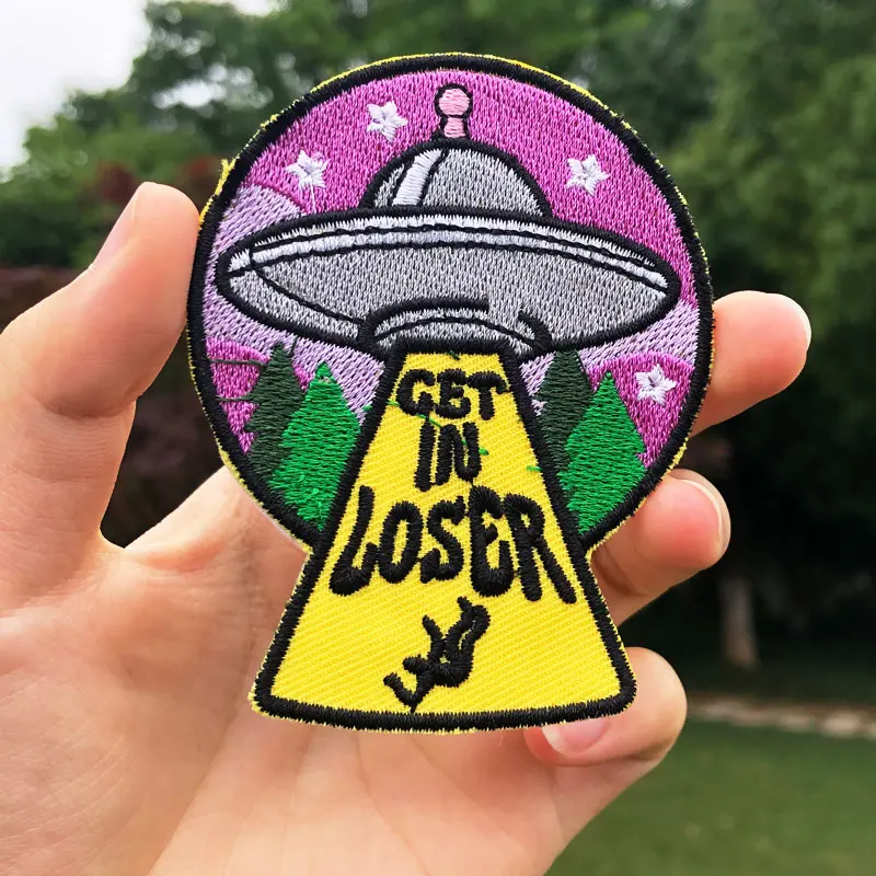 UFO Alien вышивка патч для одежды крутые наклейки футболки Декоративные Значки