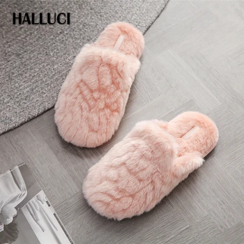 

Sweet hairy Bunny rabbit Japanese soft home shoes women office slippers shoes non-slip comfortable indoor slides woman slippers