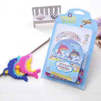 

Hama Beads set 5mm fuse beads dolphin pattern puzzle baby toys Intelligence Educational Toys