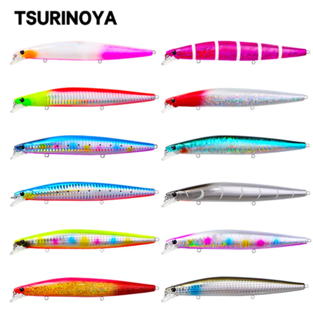 TSURINOYA DW92 тонущий гольян 140 мм 26 г профессиональная Рыболовная Приманка Черный