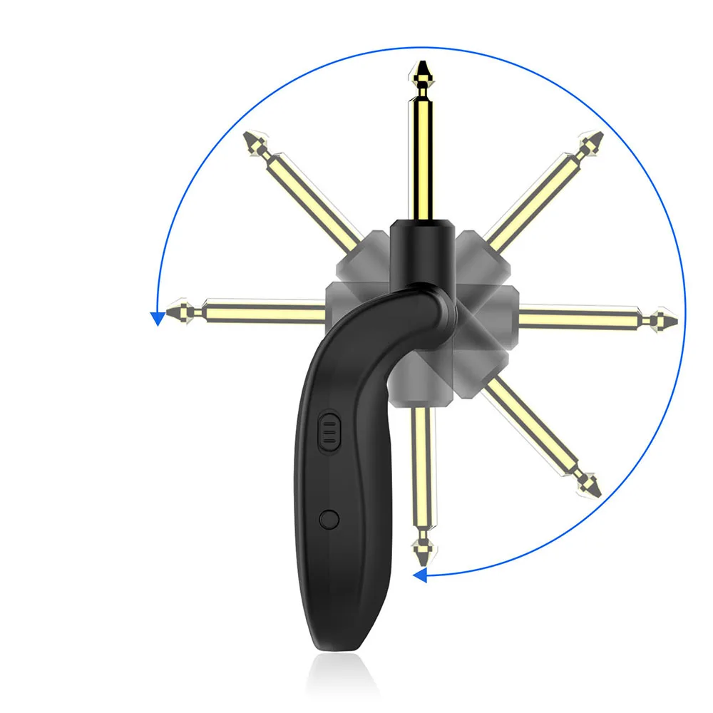 LEKATO-transmisor inalámbrico L6 UHF para guitarra, sistema de Audio para bajo, receptor con rango de 50M, 4 canales, recargable incorporado