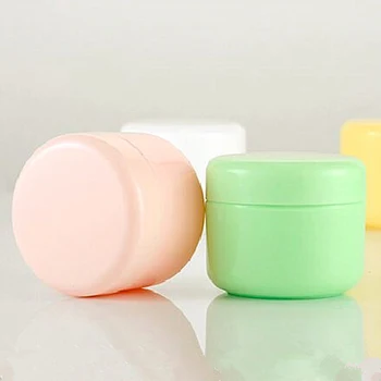 

10g/20g/30g/50g/100g/150g Plastic Empty Travel Face Cream/Lotion/Cosmetic Container Makeup Jar Pot Refillable Bottles 5 Colors