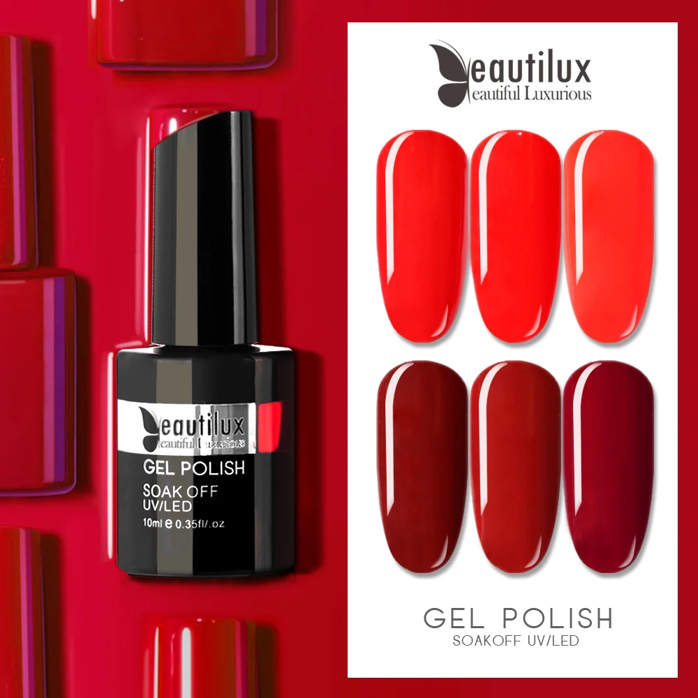 001 120 Beautilux замочить от УФ светодиодный высокий пигментный гель лак для ногтей