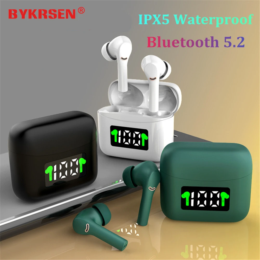 

BYKRSEN J5 Bluetooth 5.2 TWS Headphone Touch Wireless Earphone Earbuds Noise Cancelling Sport Gaming Headset PK I12 For android