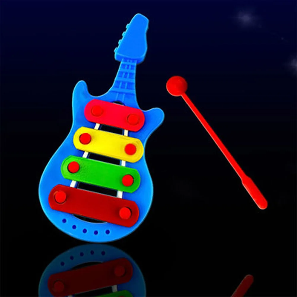 Цвет случайный один кусок ребенок малыш Творческий Plactic мультфильм хорошее образовательное Пианино музыкальный барабан ручные игрушки стучать подарки на день рождения