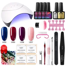 Modelones, 19 шт./лот, набор инструментов для лечения лампы для ногтей, замачивающий салонный уход; Ультрафиолетовый Гель-лак для ногтей, салфетки, инструменты, Гель-лак для ногтей, наборы