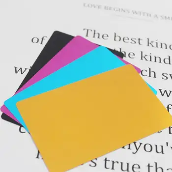 

100Pcs Smooth Laser Mark Aluminium Alloy Identity Business Visiting Blank Card