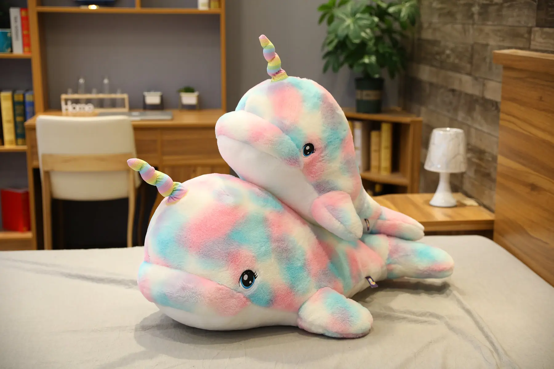 Colorful Narwhal Unicorn Plush Toy