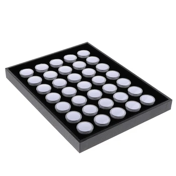 

35 Grids PU Leather Loose Gem Beads Display Storage Container Jewellery Box