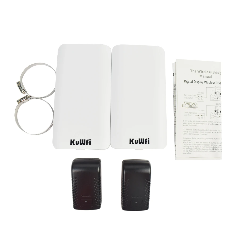 Kuwfi-roteador Wifi Externo 300mbps Repetidor Poderoso Ponto a Ponto Extensor de Alcance Amplificador Aumenta 1km 2.4g - Imagem 4