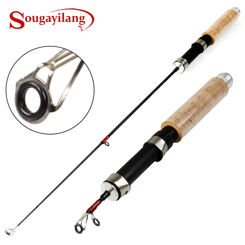 

Sougayilang 67cm Ice Fishing Rod with Lightweight lmitation woodem Handle Winter Fishing Rods Fishing Tackle Gear