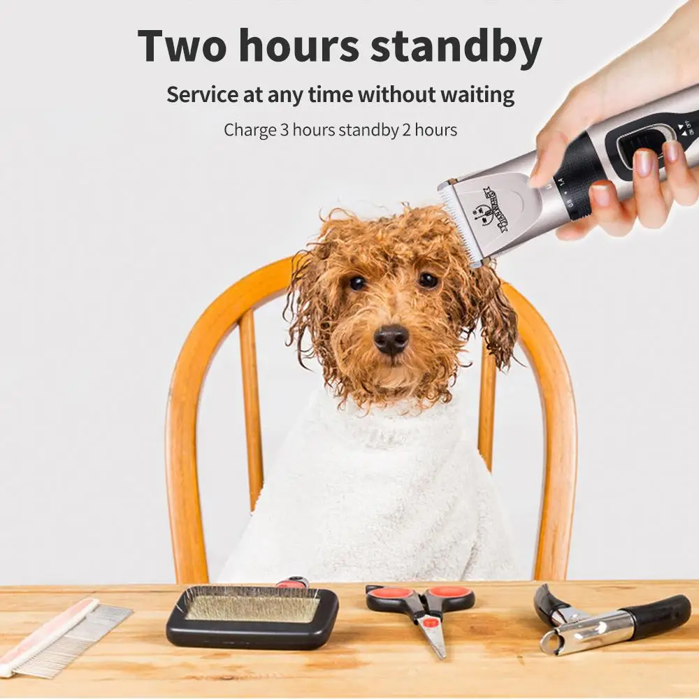 

USB Charging Dog Hair Clipper Pet Care Trim Security Pet Shaver Cat White Fast Pets Pet Hair Trimmer Stainless Steel