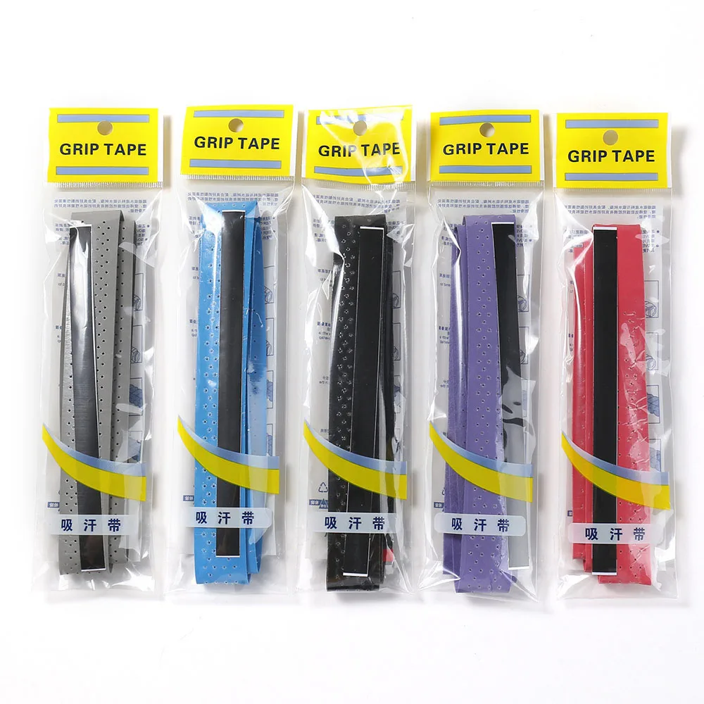 2pcs Colorful Sweatband Anti-slip Breathable Sport Over Grip Sweatband Tennis Overgrips Tape Badminton Racket Grips Sweatband