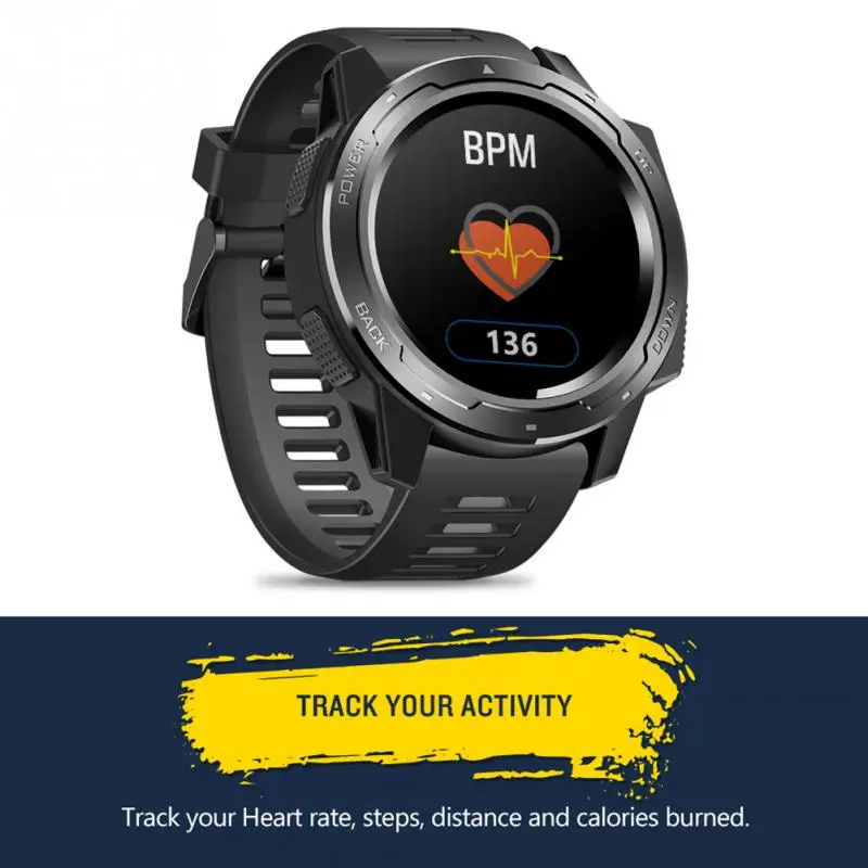 Men's Black Fashion Smart Watch Heart Rate Sports Monitor Watch Casual Fitness Bracelet Men's Gift Camera Watch Smartwatch Reloj