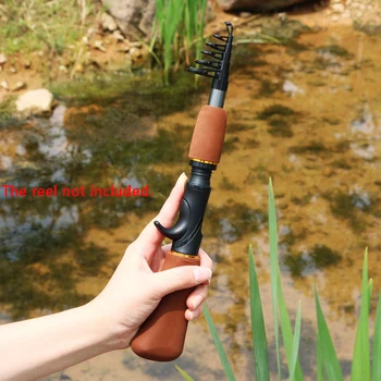 

1.6M Brown Winter Tackle Ice Fishing Rod Carbon Fiber Portable Fishing Pole Telescopic Fishing Spinning Casting