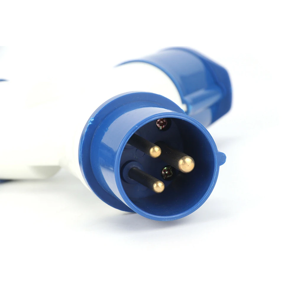 

220V Plug Electrical Tools 16Amp 2 Way Waterproof Splitter Socket Caravan Durable 3 Pin Copper Industrial Hook Up Adaptor