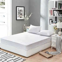Smooth Waterproof Mattress Protector Cover for Bed Solid White Wetting Breathable Hypoallergenic Protection Pad Cover Customized 1