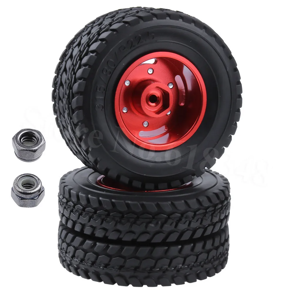 2 шт. Сменные алюминиевые колеса и шины для Tamiya 1/14 RC трактора прицепа
