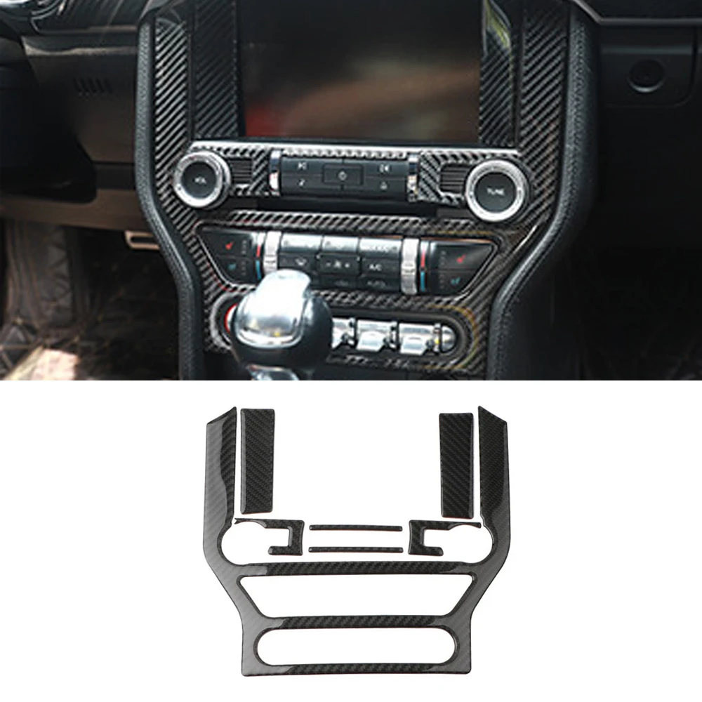 

Carbon Fiber Car Sticker For Mustang 2015-2020 Interior Frame Trim Central Control Panel Center Console Styling Decal Decoration