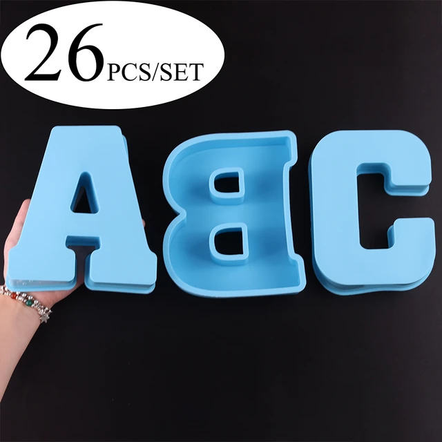 18cm Large Alphabet Letter Silicone Mold Decoration Craft For DIY Night  light Resin Molds For Birthday Party Wedding Home Decor A