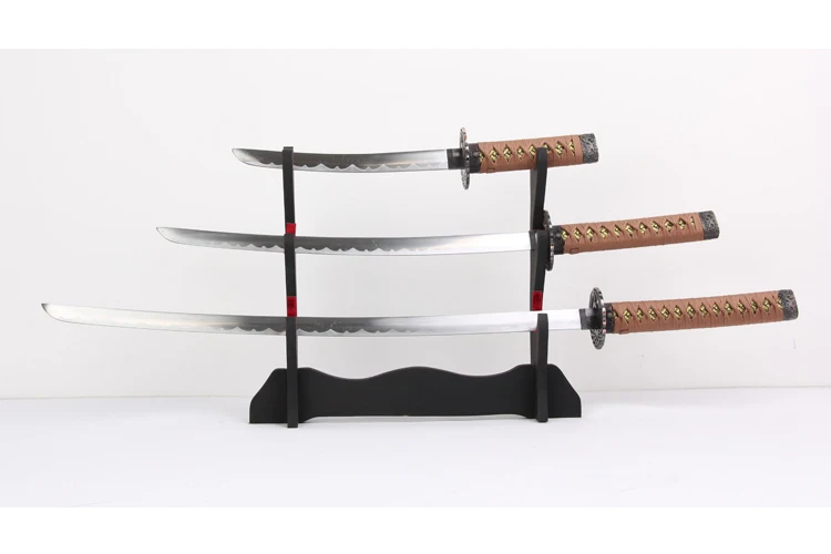 Set swords carbon steel katana sword tanto wakizashi katana three size for choose no sharp