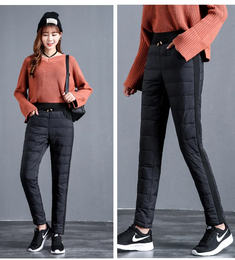 1922 вниз брюки утолщение среднего возраста Slim Fit Эластичный Высокая талия карандаш брюки женские теплые бархатные брюки Femme размера плюс