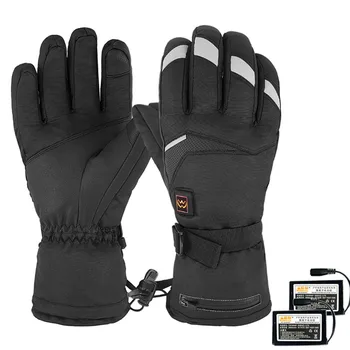 

Mayitr 1pair Rechargeable Motorcycle Electric Heated Gloves Touch Screen Battery Outdoor Warm Waterproof With 2pcs Battery