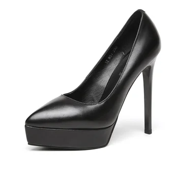 

High heel women's fine with waterproof platform pointed single shoes 2019 autumn new shallow mouth professional princess shoes