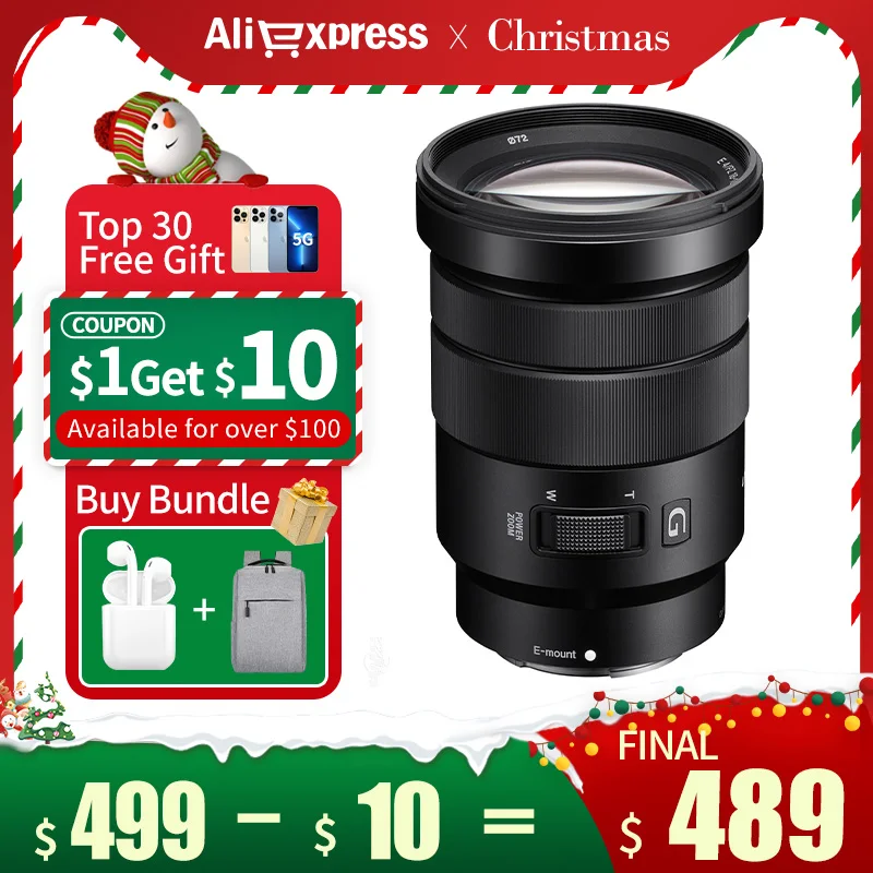 Sony Lens 18-105mm F4 G OSS Power Zoom Large Aperture Mirrorless Camera For A6000 A6300 A6400 A7 III SELP18105G - E PZ | Электроника