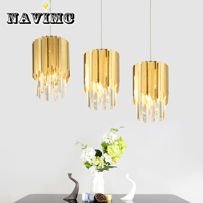 

Modern Polished Crystal Single Hanging Living Room Kitchen Lighting