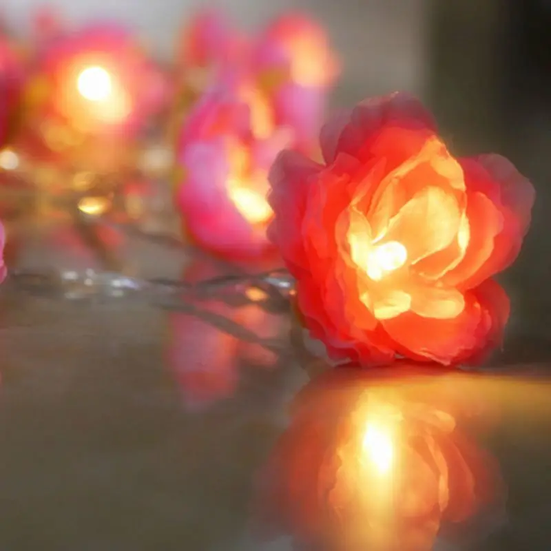 10/20 светодиодный Цветок из искусственного шелка Декоративные святящиеся полосы искусственные цветы для дома свадебное украшение для