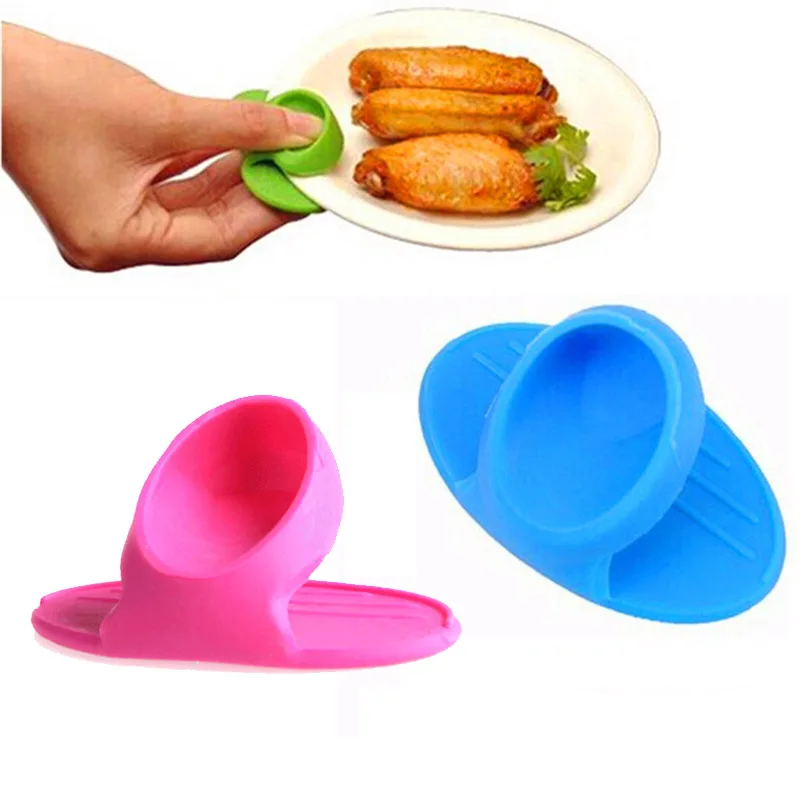 Silicone Oven Mitts Silicone Oven Gloves 1PCS Kitchen Dishes Silicone Oven Heat Insulated Finger Glove Microwave Oven Mitts Silicone Non-slip Holder Kitchen Accessories